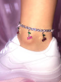 Silver Cherry Anklet