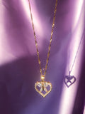 Lovely Butterfly Heart Necklace